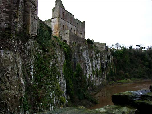 Cliff and River: Chepstow Castle