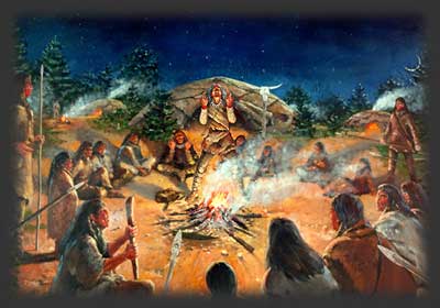 The Storyteller, painting by Martin Pate, nps.gov